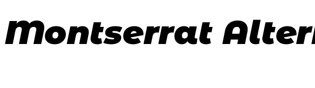 Montserrat Alternates Black Italic font preview