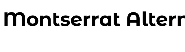 Montserrat Alternates Bold font preview