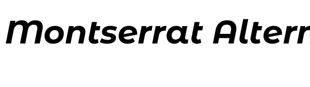 Montserrat Alternates Bold Italic font preview