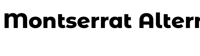 Montserrat Alternates ExtraBold font preview