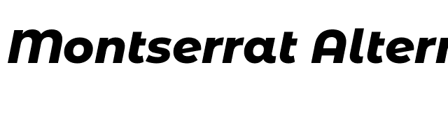 Montserrat Alternates ExtraBold Italic font preview