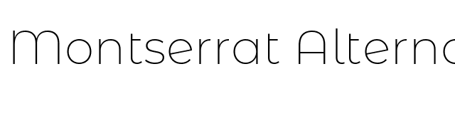 Montserrat Alternates ExtraLight font preview