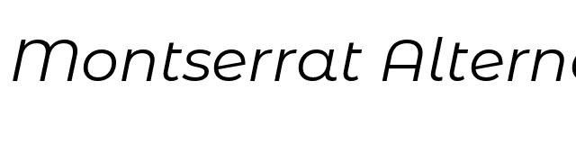 Montserrat Alternates Italic font preview