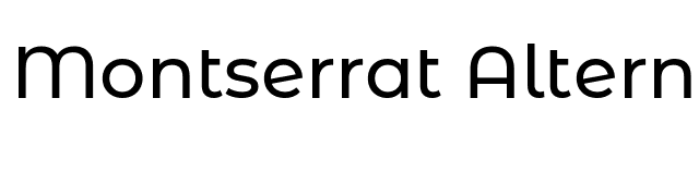 Montserrat Alternates Medium font preview