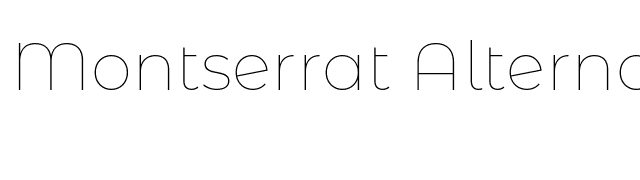 Montserrat Alternates Thin font preview