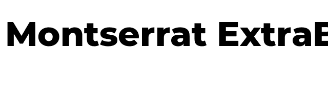 Montserrat ExtraBold font preview