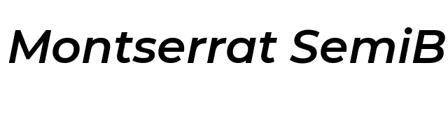 Montserrat SemiBold Italic font preview