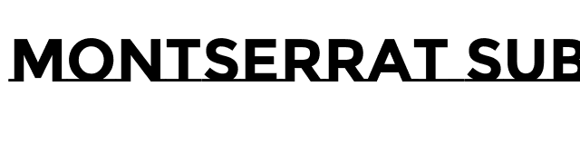 Montserrat Subrayada Bold font preview