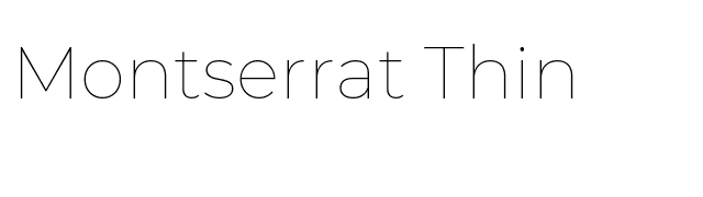 Montserrat Thin font preview