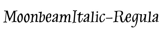 MoonbeamItalic-Regular font preview