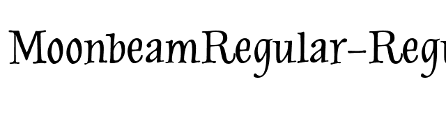 MoonbeamRegular-Regular font preview