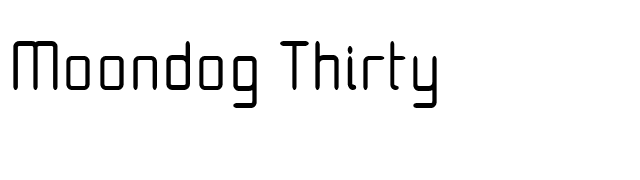 Moondog Thirty font preview