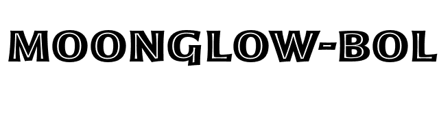 Moonglow-BoldExt font preview