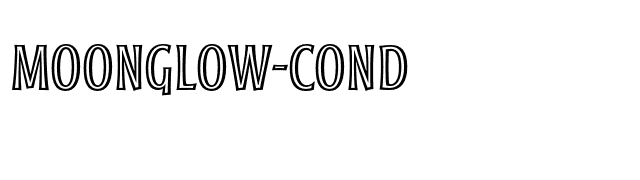 Moonglow-Cond font preview