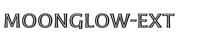 Moonglow-Ext font preview