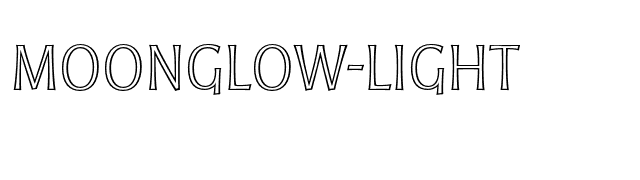 Moonglow-Light font preview