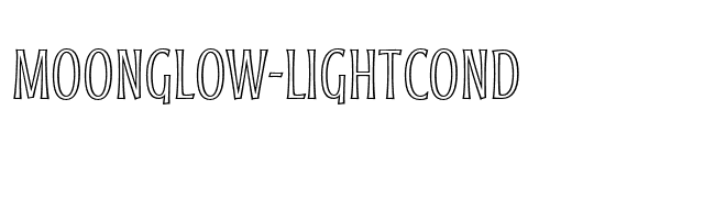 Moonglow-LightCond font preview