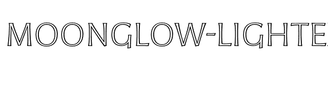 Moonglow-LightExt font preview