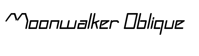 Moonwalker Oblique font preview