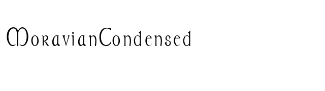 MoravianCondensed font preview