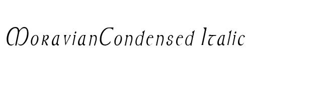 MoravianCondensed Italic font preview