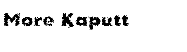 More Kaputt font preview