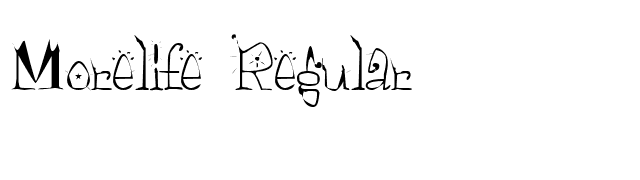 Morelife Regular font preview