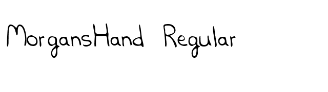 MorgansHand Regular font preview