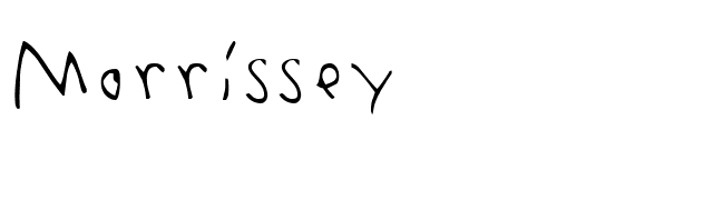 Morrissey font preview