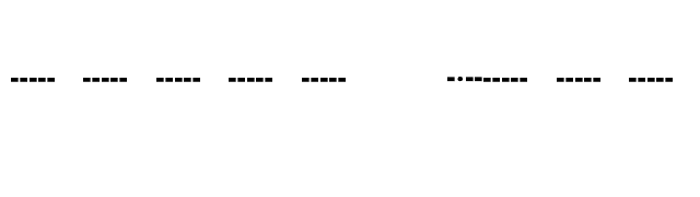 Morse Code font preview