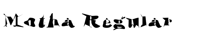 Motha Regular font preview