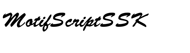 MotifScriptSSK font preview