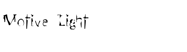 Motive Light font preview