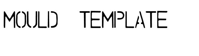 Mould-Template font preview