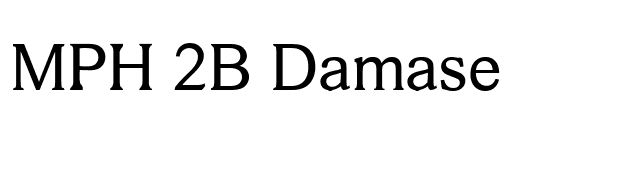 MPH 2B Damase font preview