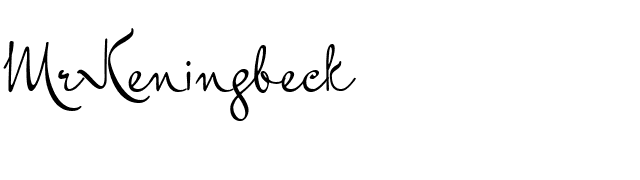 Mr Keningbeck font preview