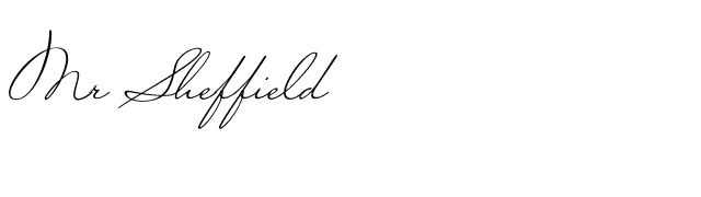 Mr Sheffield font preview