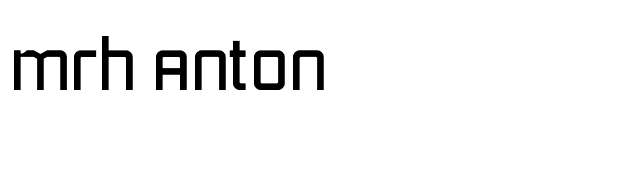 mrh Anton font preview