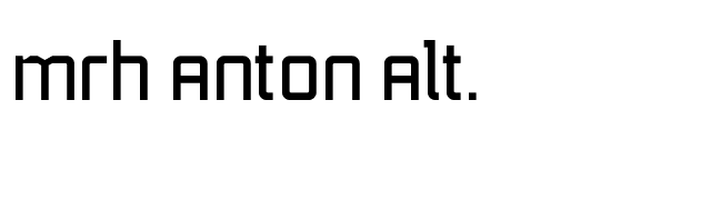 mrh Anton Alt. font preview