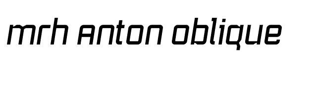 mrh Anton Oblique font preview