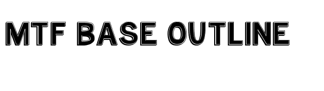 MTF Base Outline font preview