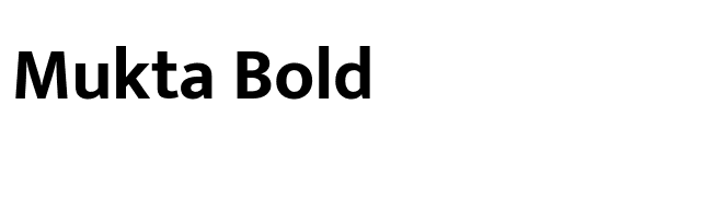 Mukta Bold font preview