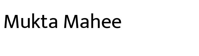 Mukta Mahee font preview