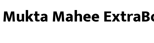 Mukta Mahee ExtraBold font preview