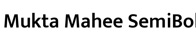 Mukta Mahee SemiBold font preview