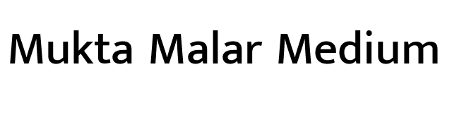 Mukta Malar Medium font preview