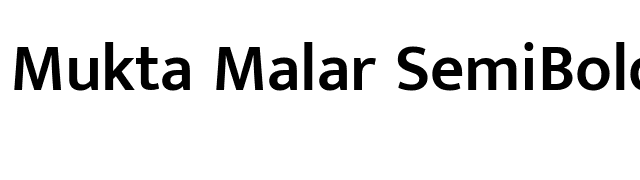 Mukta Malar SemiBold font preview