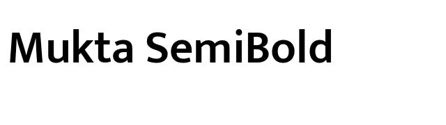 Mukta SemiBold font preview