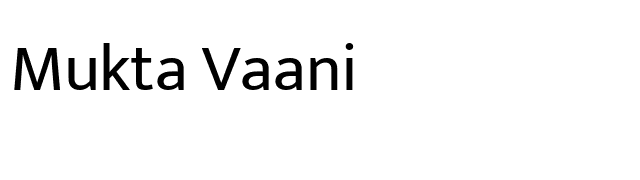 Mukta Vaani font preview