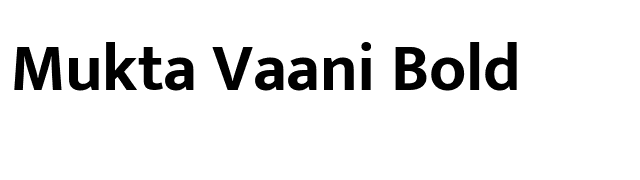 Mukta Vaani Bold font preview